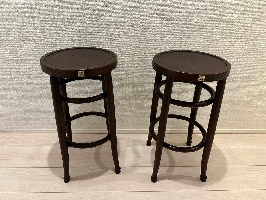 秋田木工 スツール 大塚家具 209 カウンターチェア ブラウン 2脚セット