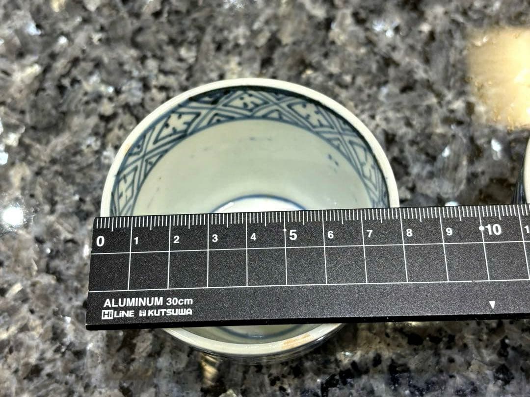 伊万里蕎麦猪口　 撫子文様　明治から江戸時代　2個セット