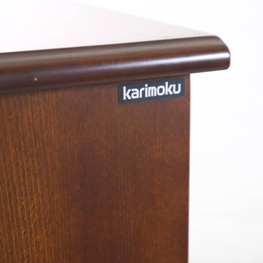 カリモク家具 コロニアル 電話台 FAX台 引き出し2杯 観音扉付き収納