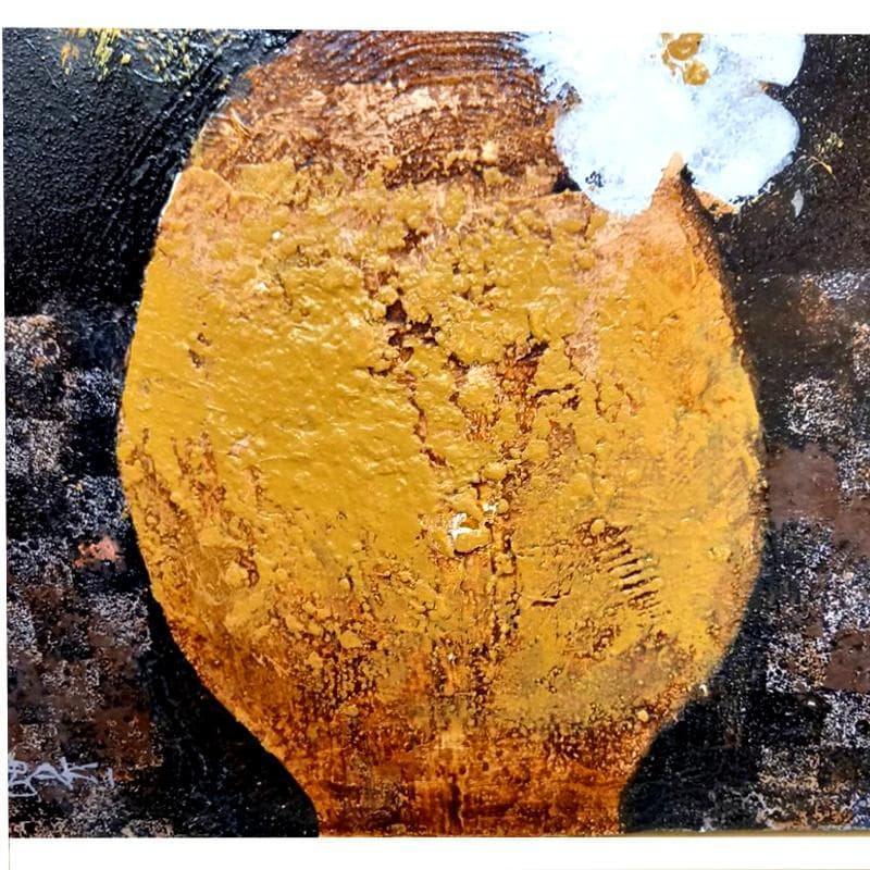 ☆ 稲垣 昌紀 ☆「白い花」　油絵　F4号　綺麗！