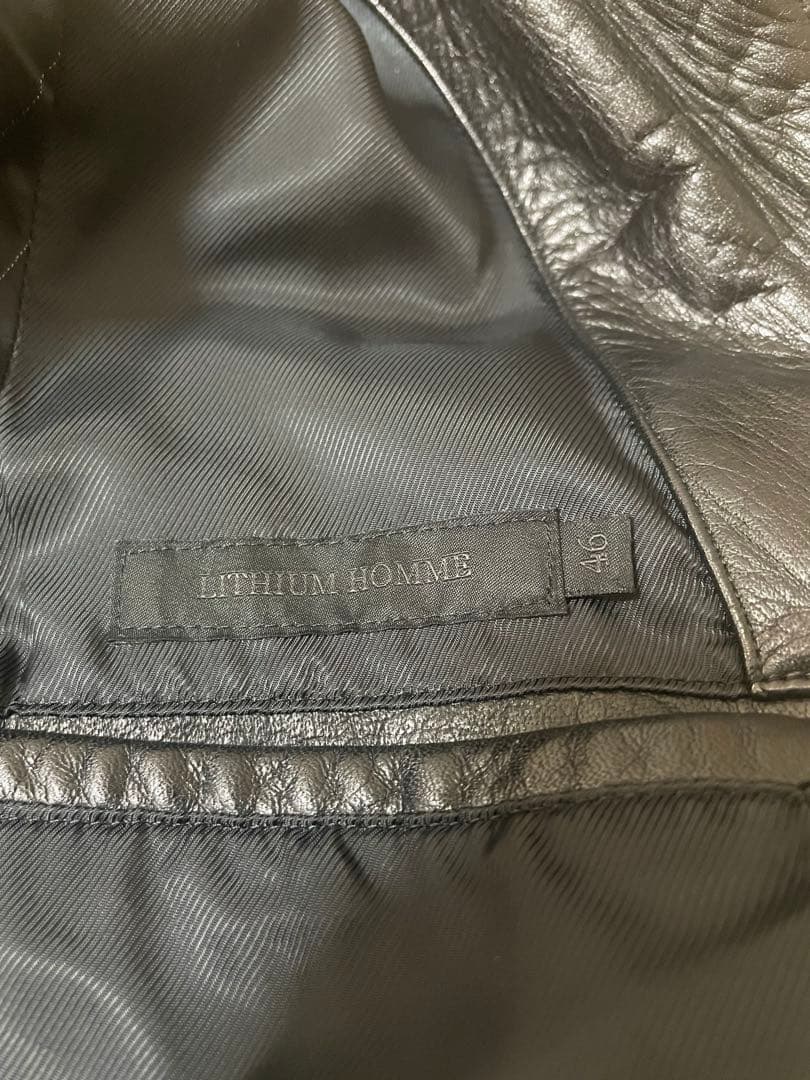 LITHIUM  黒 シングルライダースジャケット