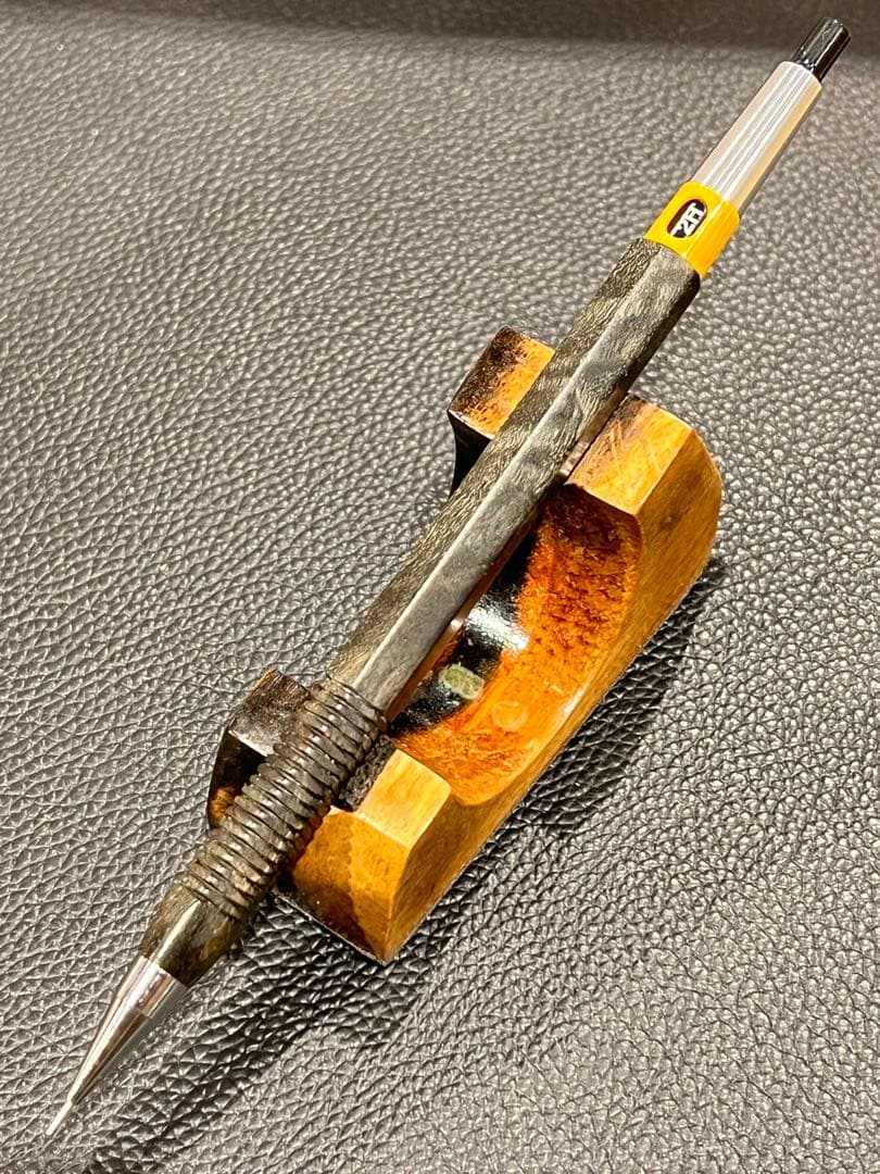 よしえ　スタビメイプル瘤木軸のみ+6角軸+スリット加工