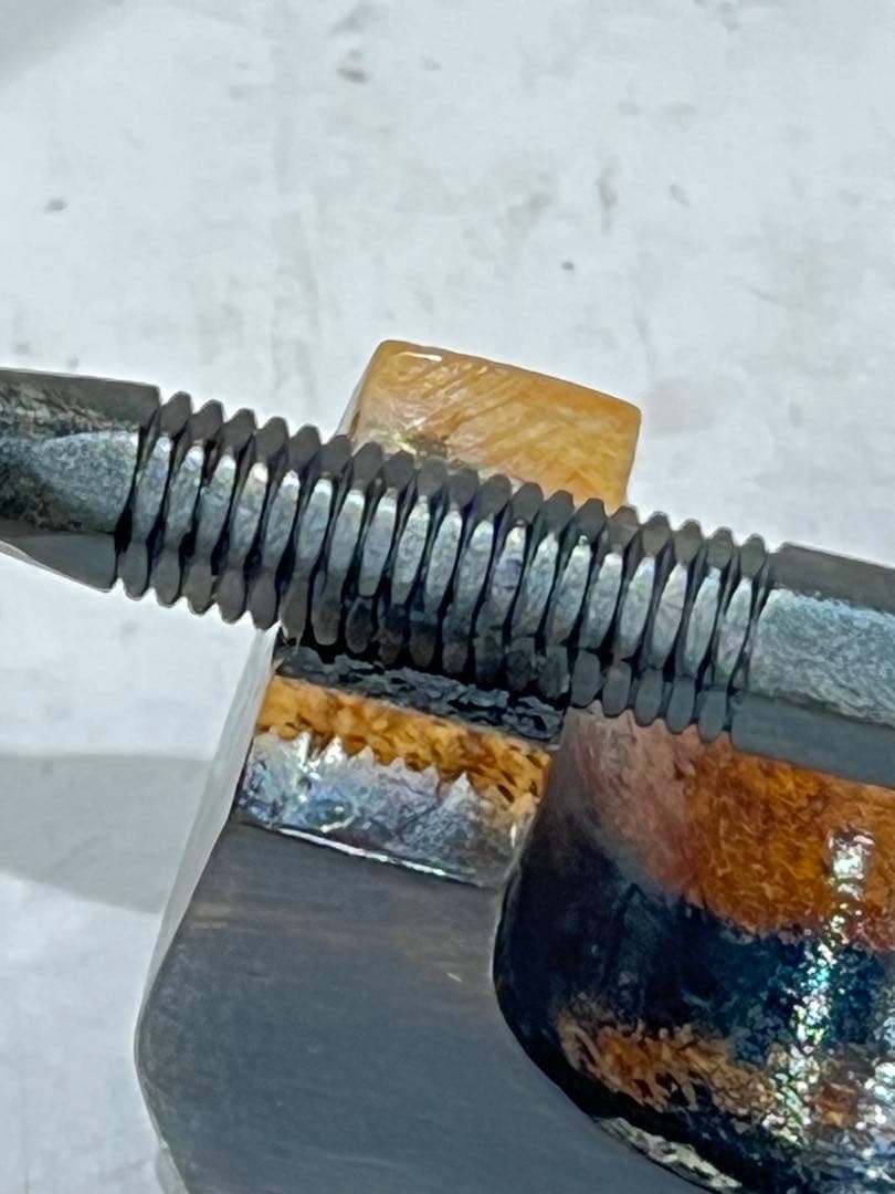 よしえ　スタビメイプル瘤木軸のみ+6角軸+スリット加工