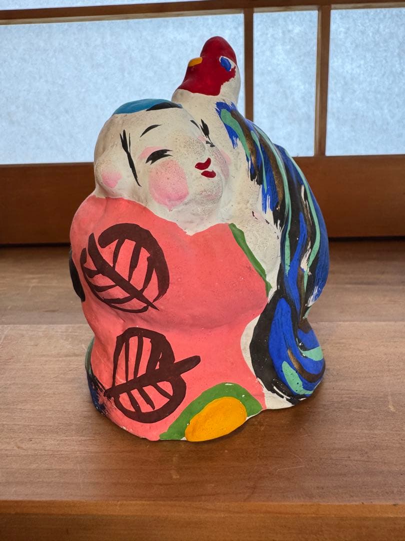 廃絶 香泉人形 『鶏抱き童子』郷土玩具 民藝 伝統文化 芸術 高知 滋賀