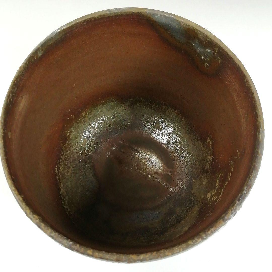 Ｗ１３８　茶碗　『備前焼』『筒茶碗』『陶吉 造』　共箱　抹茶碗　茶道具