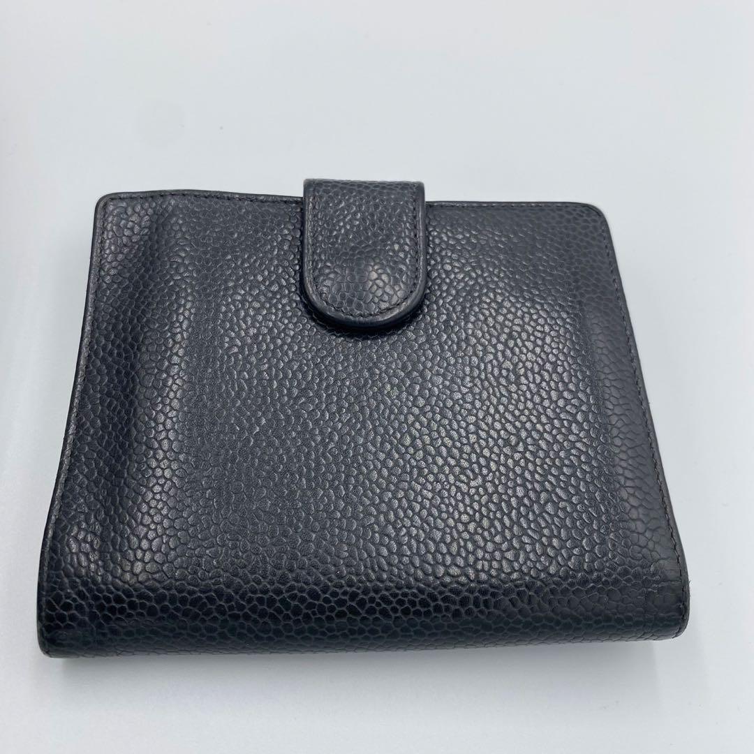！美品！　CHANEL シャネル　キャビアスキン　折り財布