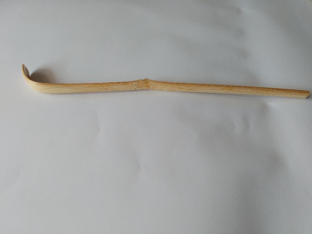 茶杓 前大徳 佐藤朴堂 銘「野菊」 茶杓師 宗竹 下削 白竹 共箱 新品 未使用