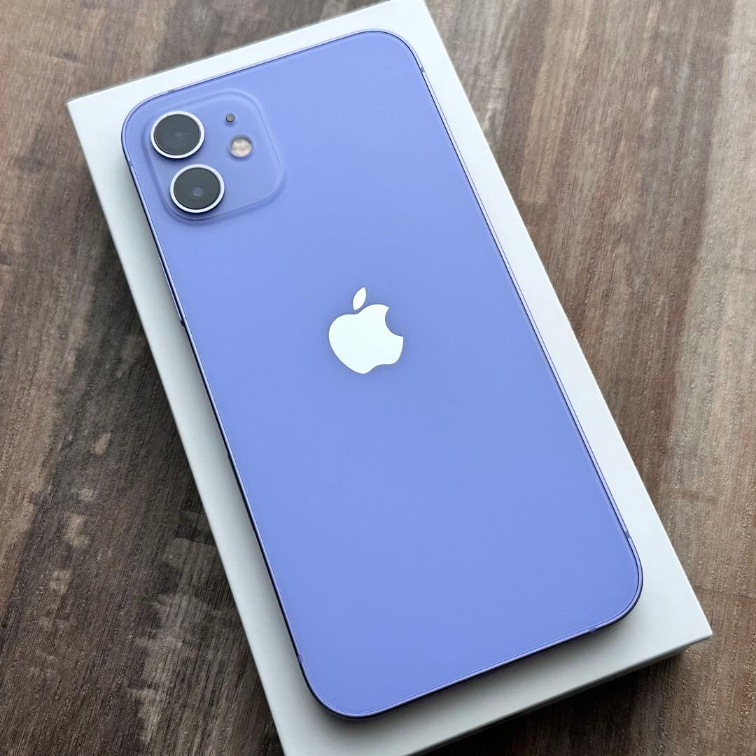 【美品☆】iPhone12 本体 Purple 128GB SIMフリー