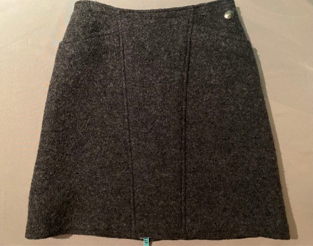 高級 CHANEL シャネル ヴィンテージ ウール スカート97A フランス製