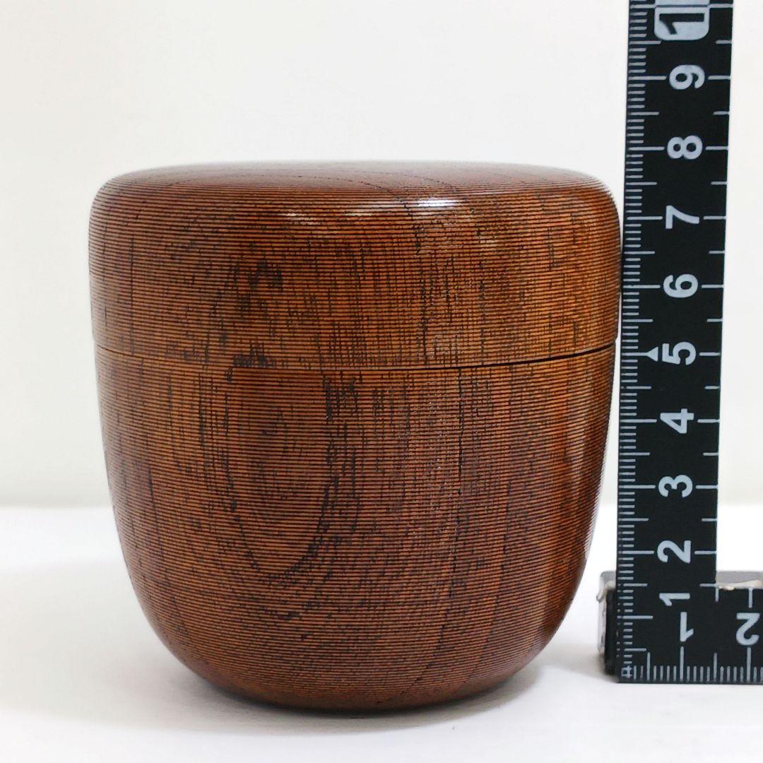 Y3115-9 茶道具 岡本漆園 桜紅葉絵 金蒔絵 棗 共箱　YY