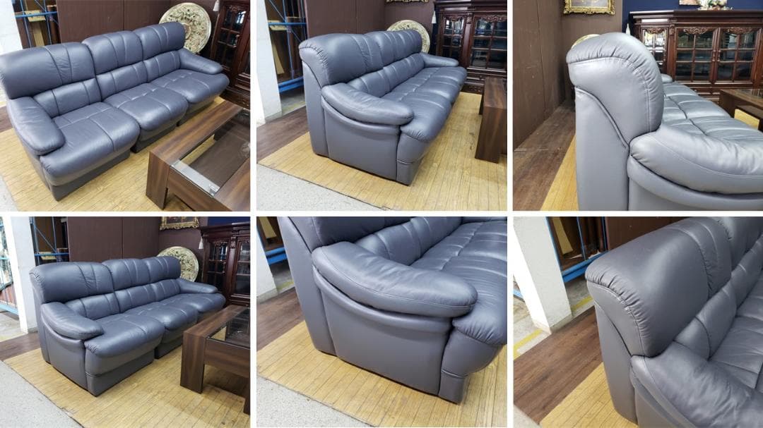 C37　美品　応接セット 6点セット 本革（一部合皮） ソファ