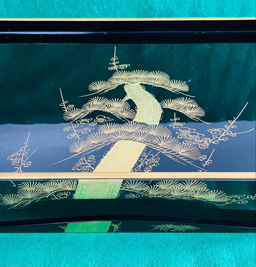 ヴィンテージ鈴木孫次作　輪島塗木製品金彩漆塗り屠蘇器セット