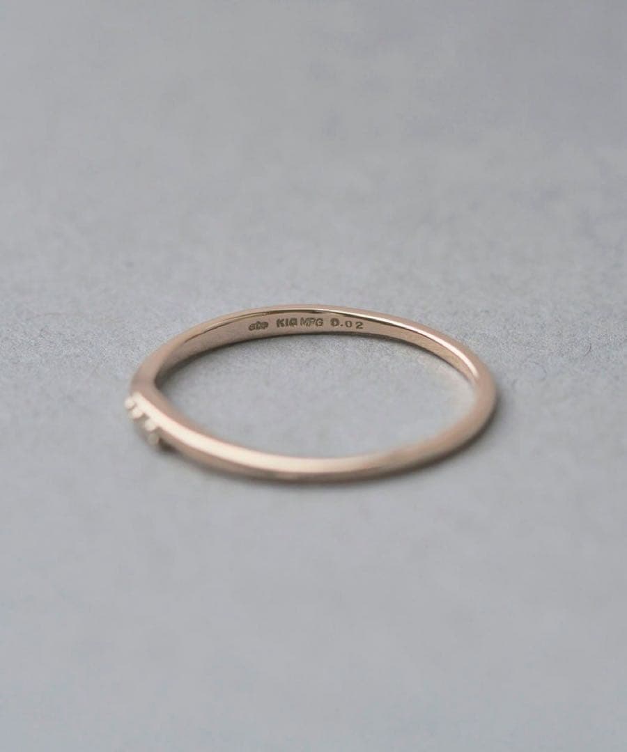 【美品】ete＊K10MPGダイヤモンド ツイストリング（13号）