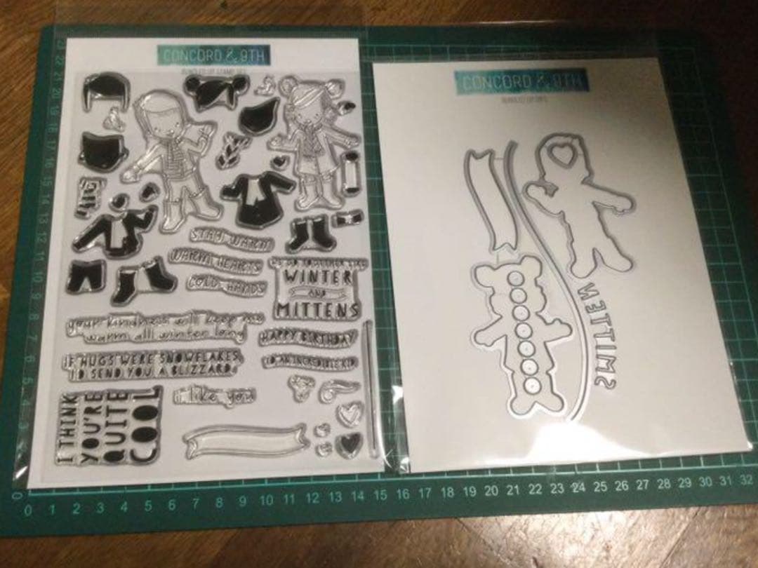 クラフターコンパニオン大/小文字C&9thBundledUpスタンプ&ダイセット