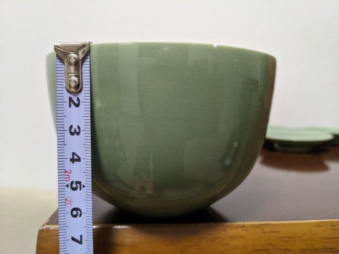 ♦希少 遺品少数！江戸時代 鍋島青磁 柿右衛門青磁 碁笥底 茶碗 茶托 骨董品