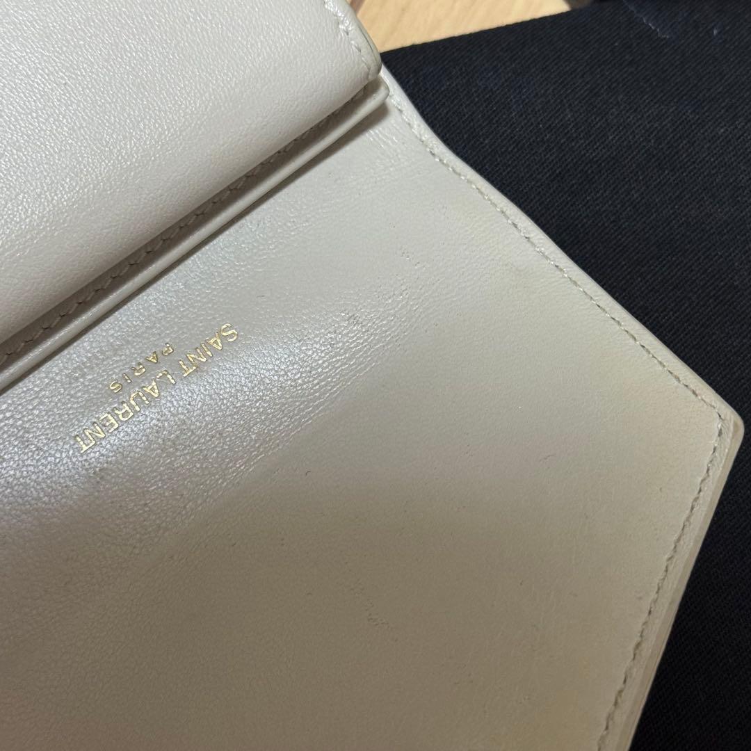 SAINT LAURENT 二つ折り財布 ホワイト