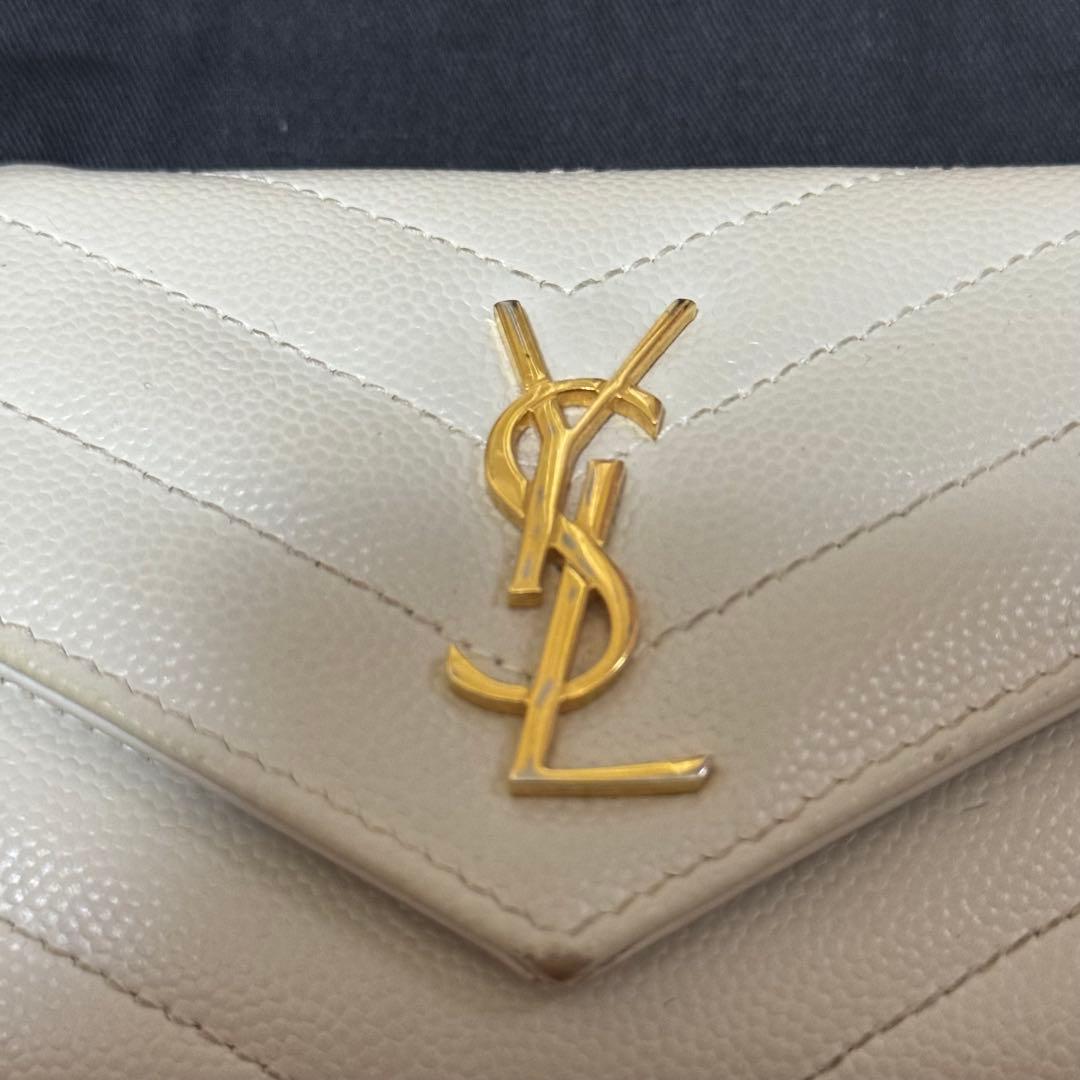SAINT LAURENT 二つ折り財布 ホワイト