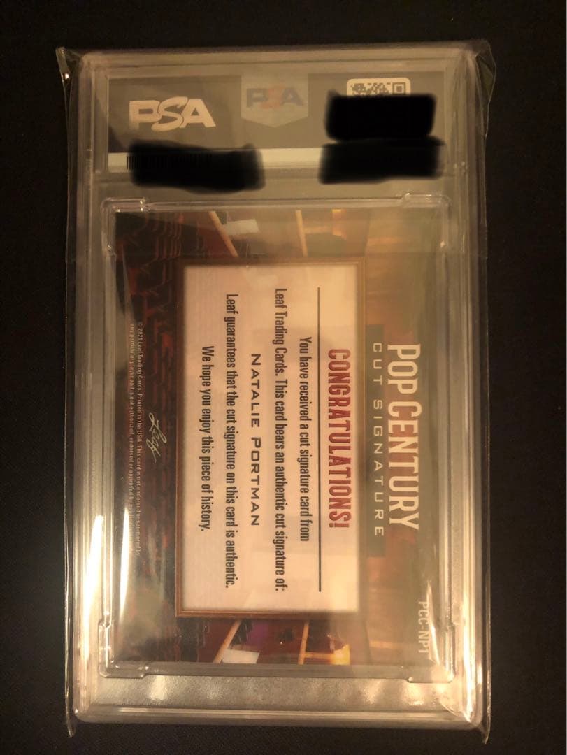 Natalie Portman 直筆サイン入りカード(オートグラフ) PSA8