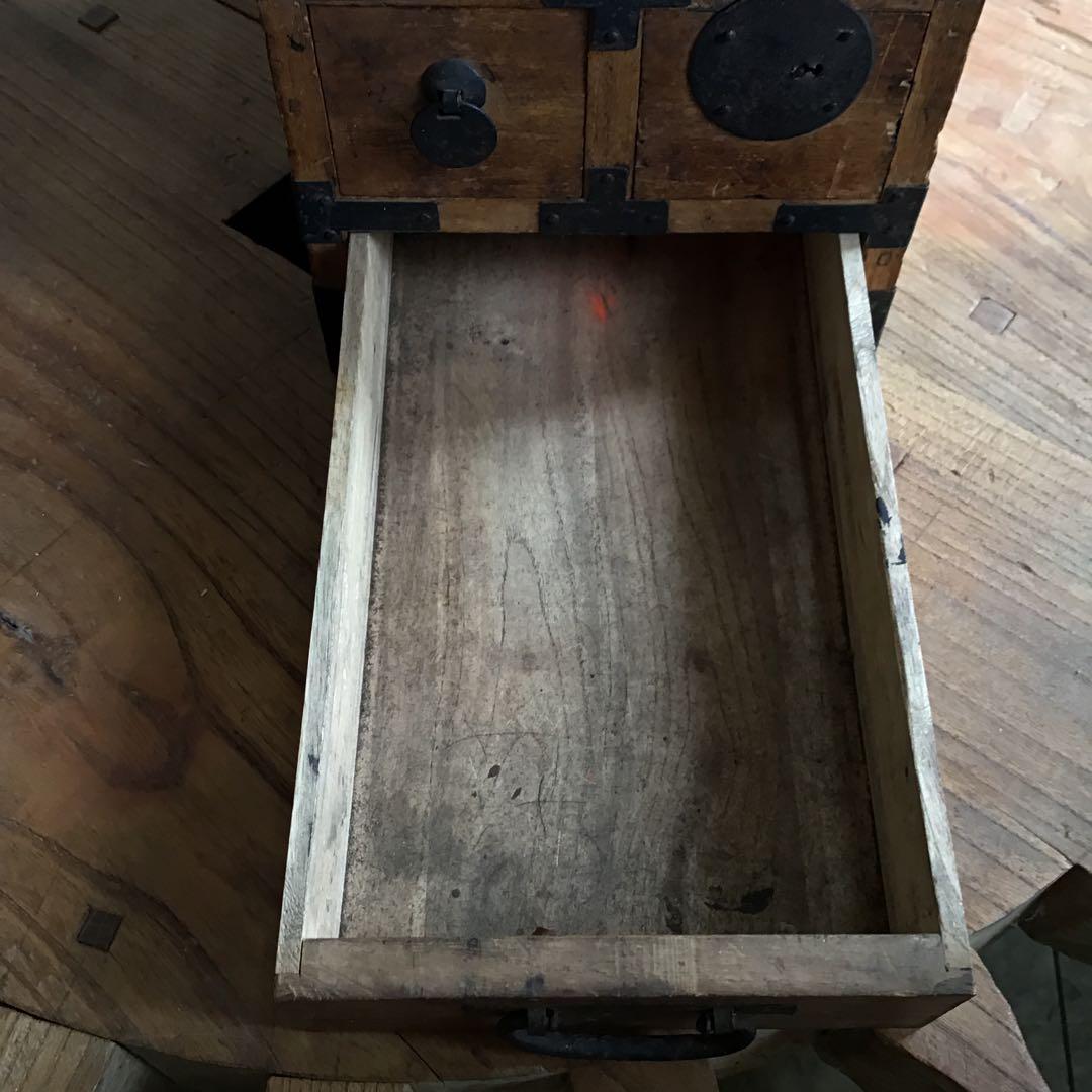 明治時代　時代箪笥 小箪笥 時代家具 レトロ家具 硯箱