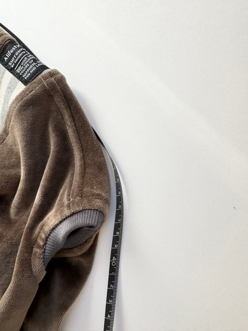 ベロアのロンパース③ イタグレ服　犬服　ハンドメイド