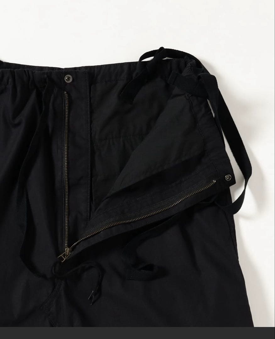 【BEAMS BOY】アーミーオーバーパンツ　アレンジワンピース　ブラック