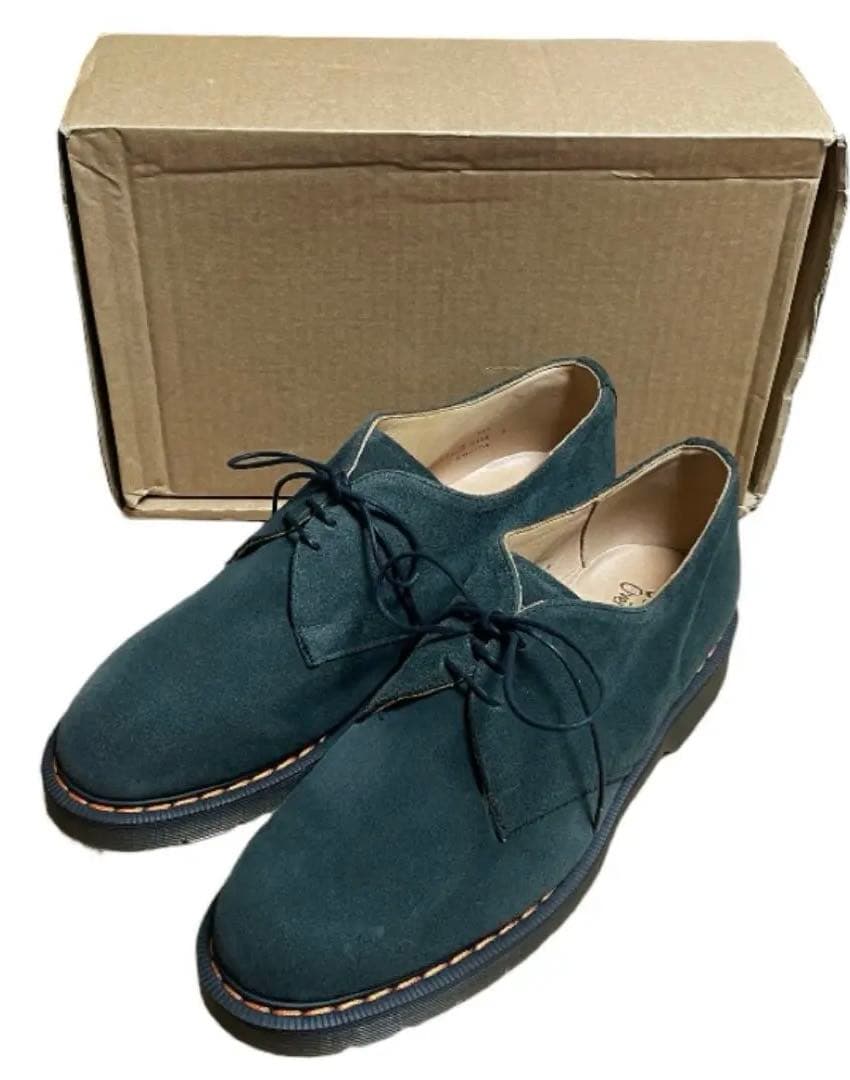 イギリス製 別注品 SOLOVAIR 3ホール レザーシューズ UK9 グリーン