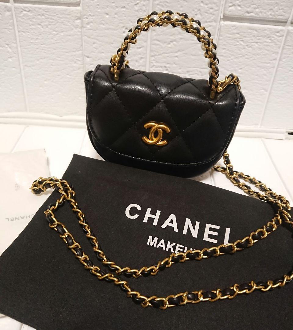 ☆CHANEL 持ち手パールデザイン ショルダーバッグ☆