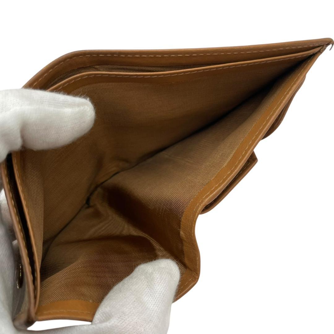 【美品】 CELINE セリーヌ 二つ折り財布 マカダム トリオンフ レザー