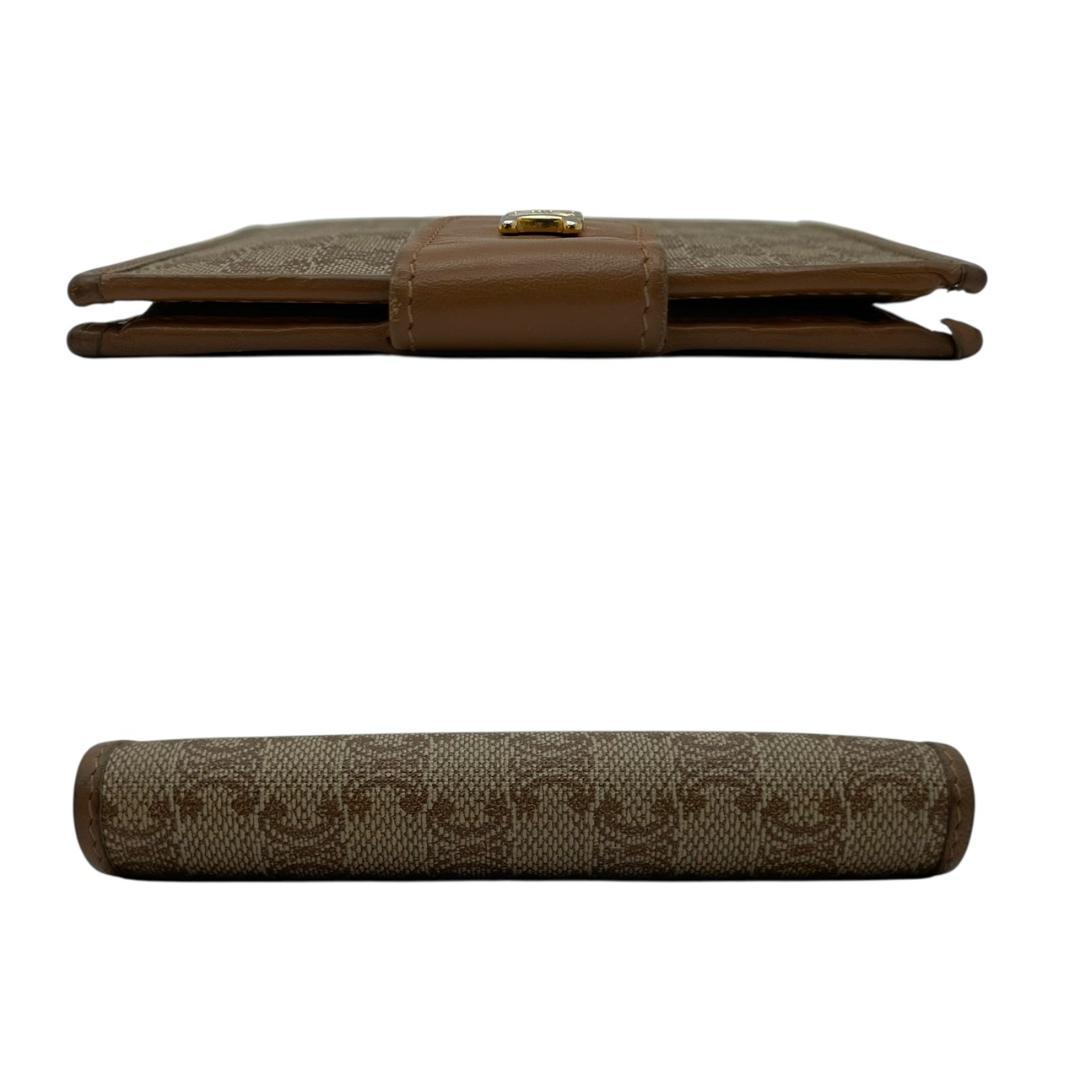 【美品】 CELINE セリーヌ 二つ折り財布 マカダム トリオンフ レザー