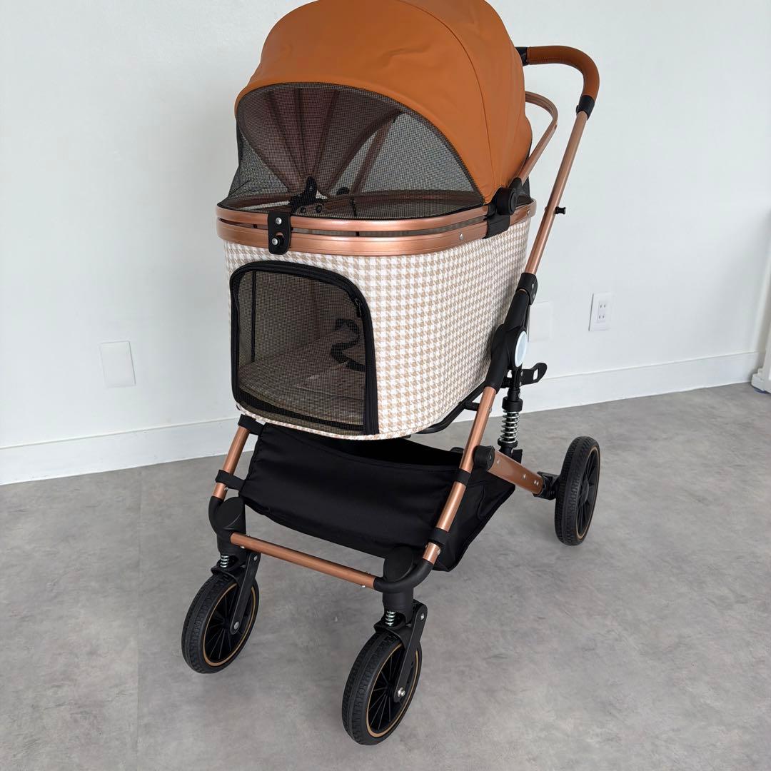 開封済み 少し大きめペットカート 折りたたみ可能 30kgまで 中型犬 多頭飼い