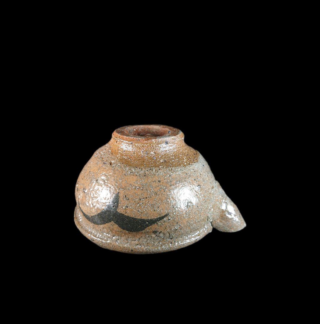 ■唐津焼 丸田宗彦 絵唐津片口ぐい呑 共箱、共布、栞揃い #ぐい呑み #丸田宗彦