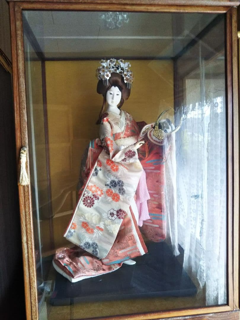 日本人形 ガラスケース付き 昭和レトロ