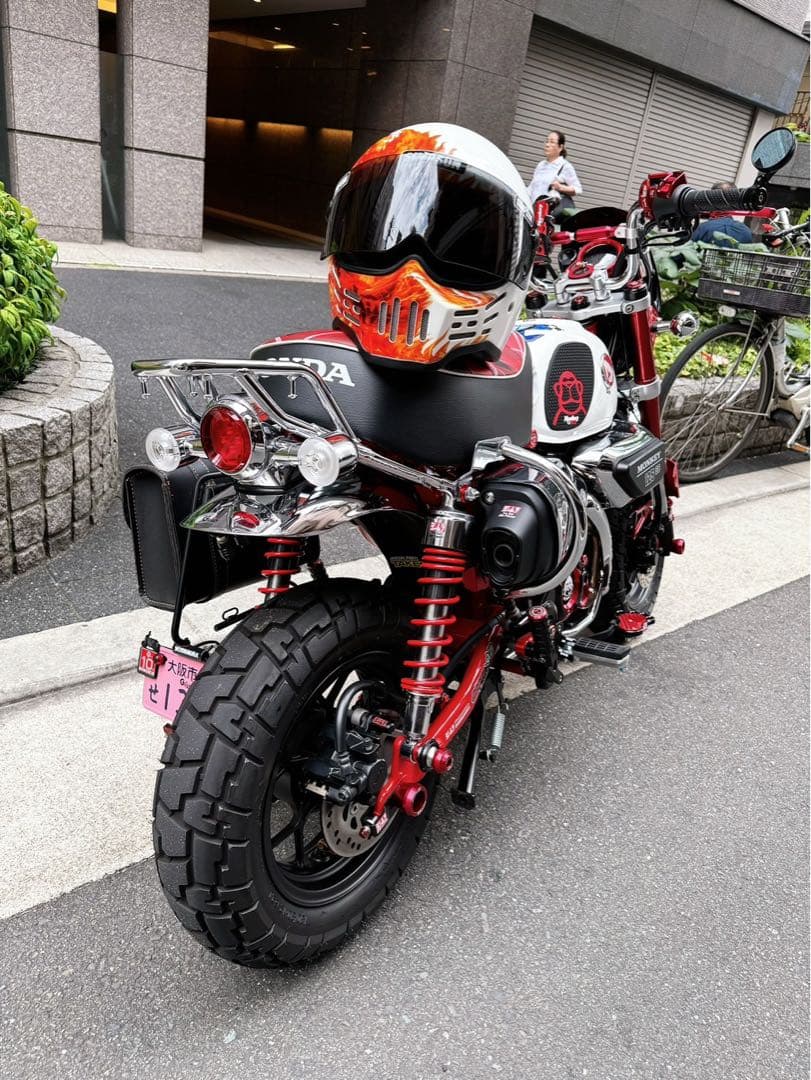 モンキー125ラージリアキャリアクロムメッキ純正サイドバッグキャリア特定セット