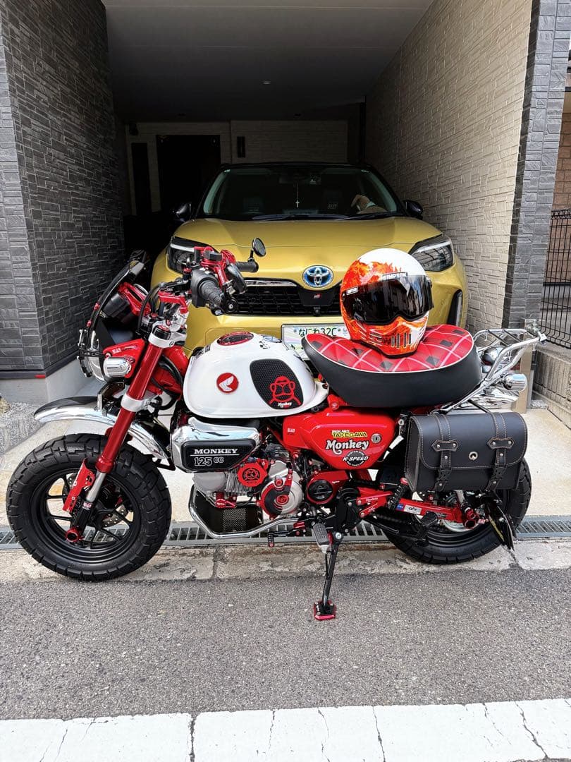 モンキー125ラージリアキャリアクロムメッキ純正サイドバッグキャリア特定セット