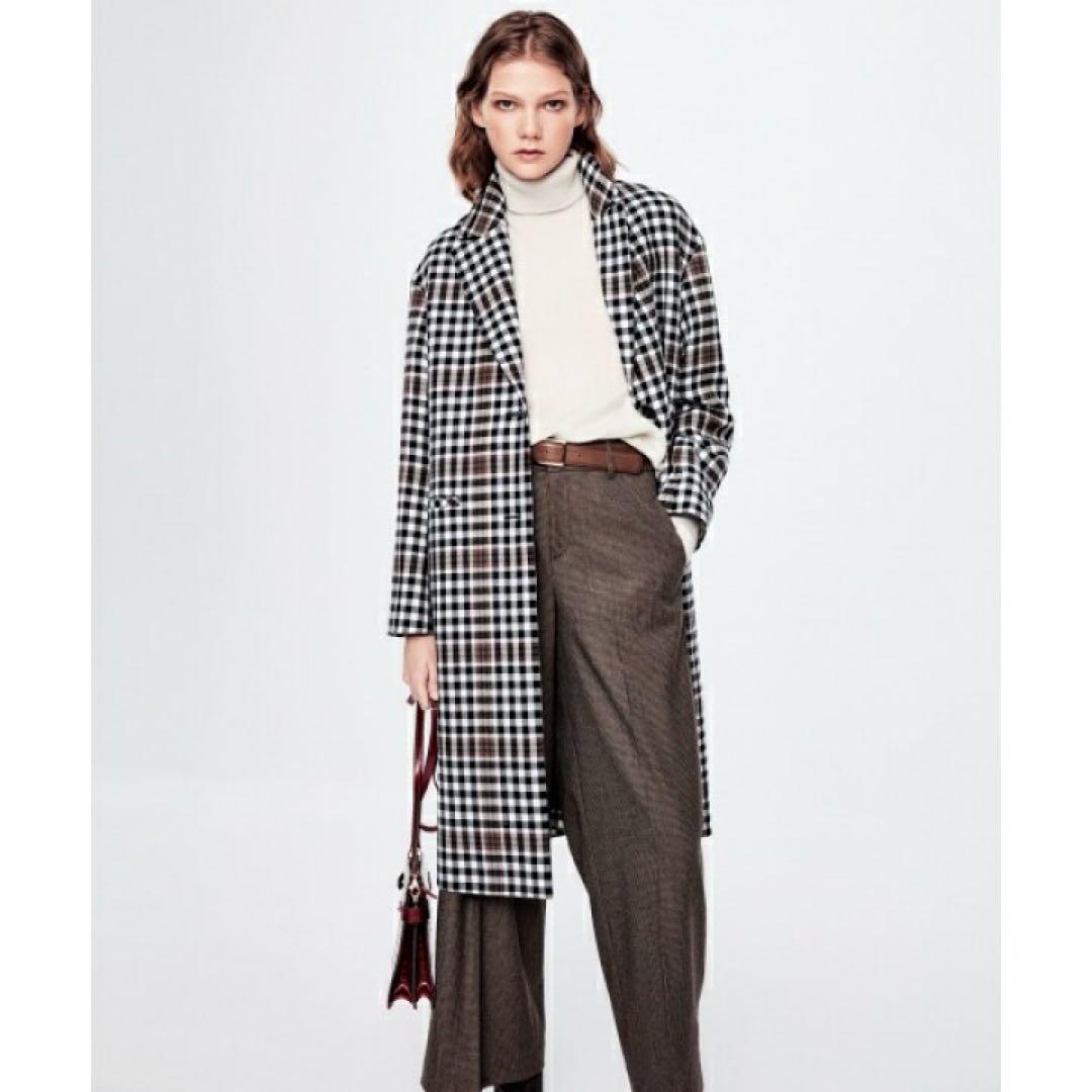 【新品】23区 チェスターコート タータンチェック ロング 38 M相当