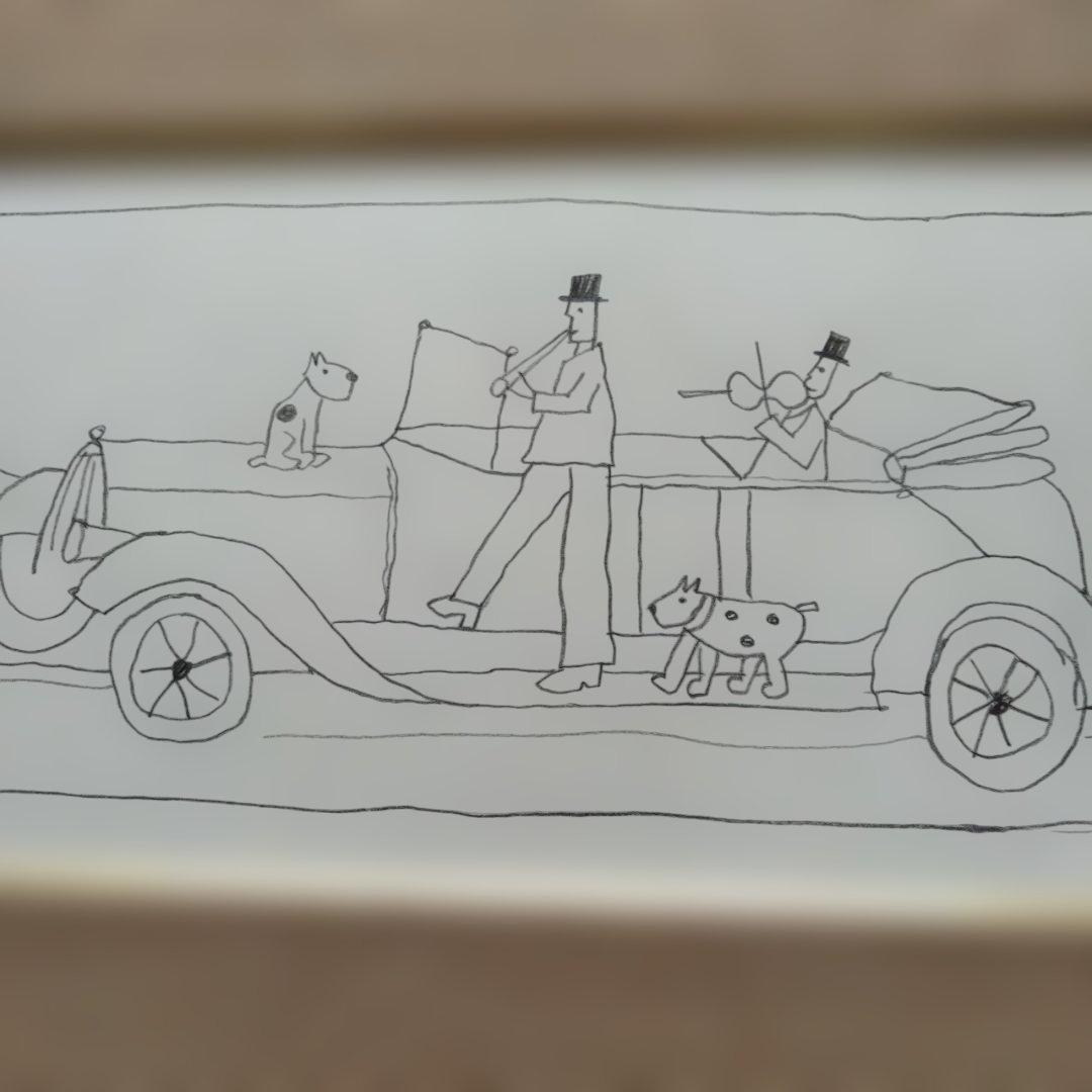 大幅値引きアノラ·スペンス　ドローイング[ミュージシャン·イン·ア·カー]