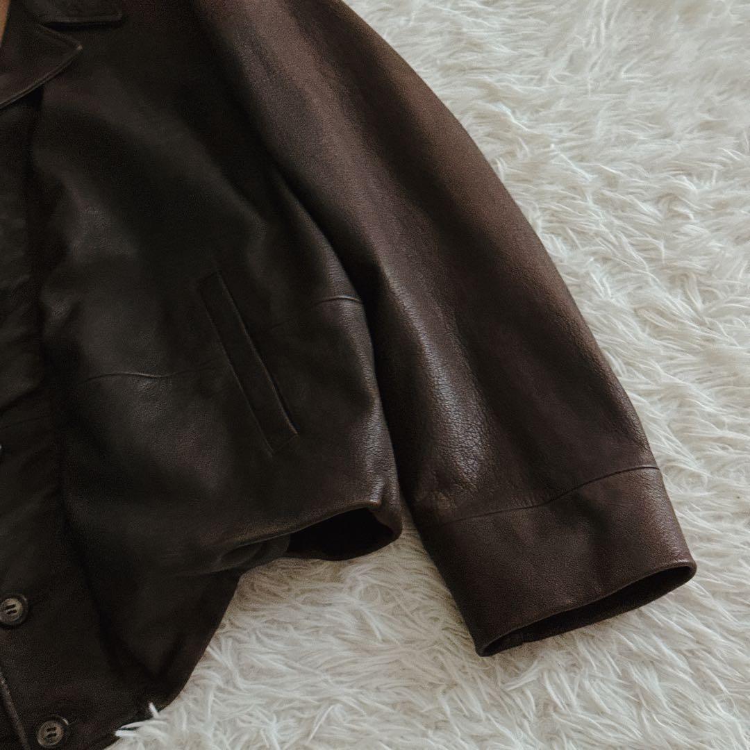 最高級✨ジョルジオアルマーニ レザージャケット 本革 メンズ 48サイズ