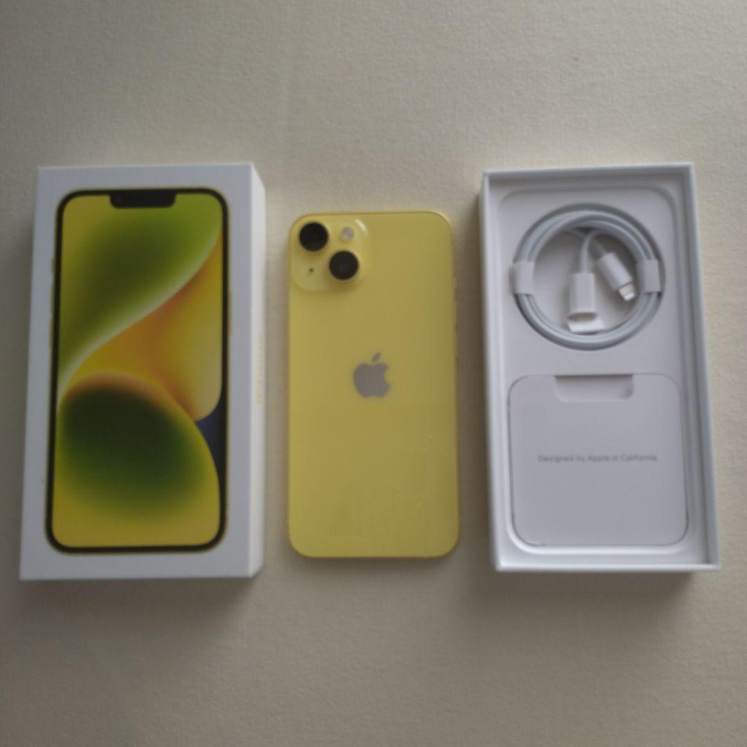 iPhone14 128GB イエロー SIMフリー バッテリー100%
