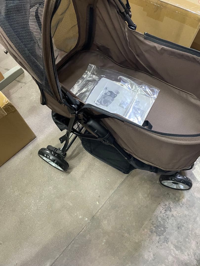 ペットカート　タンスのゲン　ブラウン