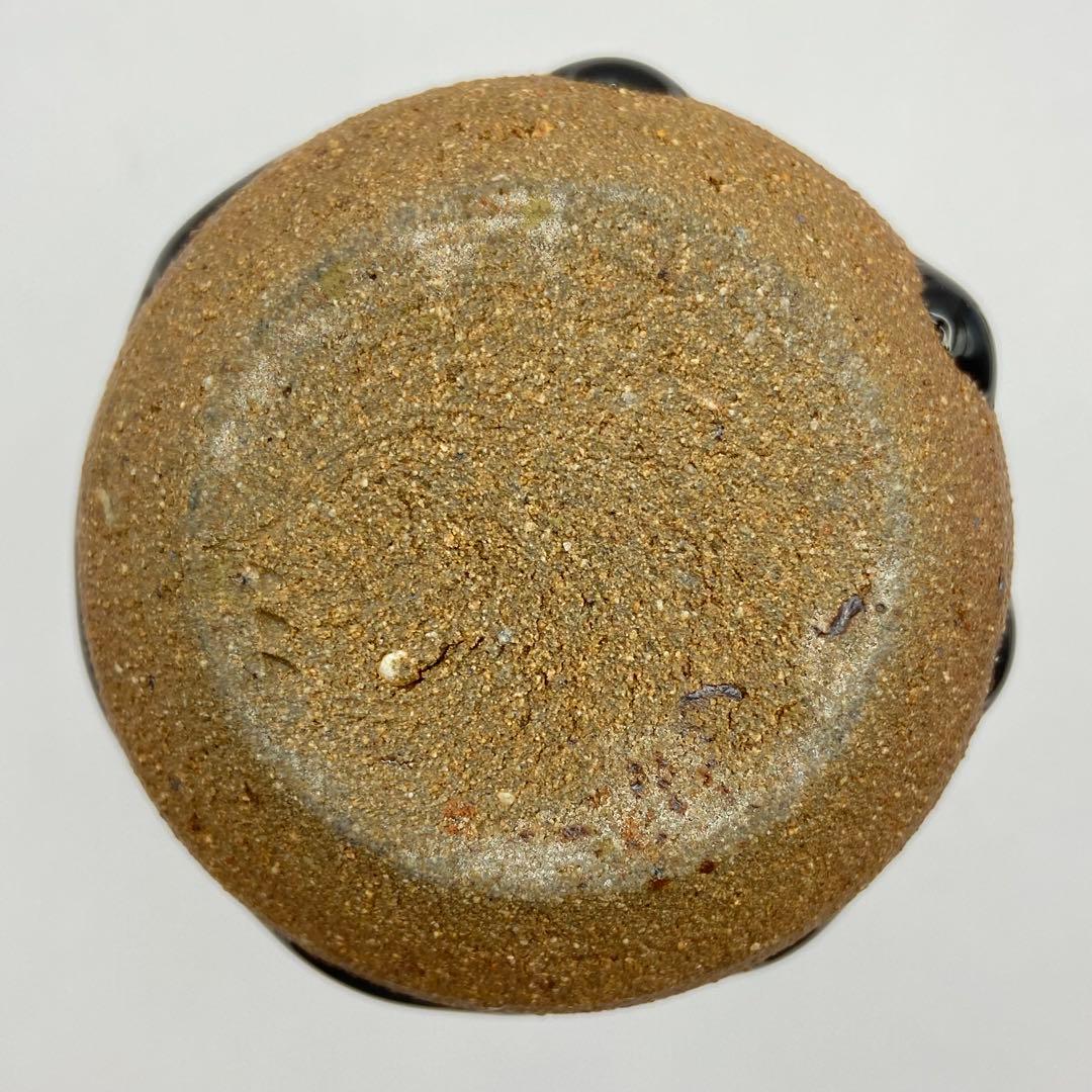 肩衝茶入 唐津焼　峰松義人　共箱入　仕覆:伊藤間道　茶道具　濃茶器　伝統工芸品