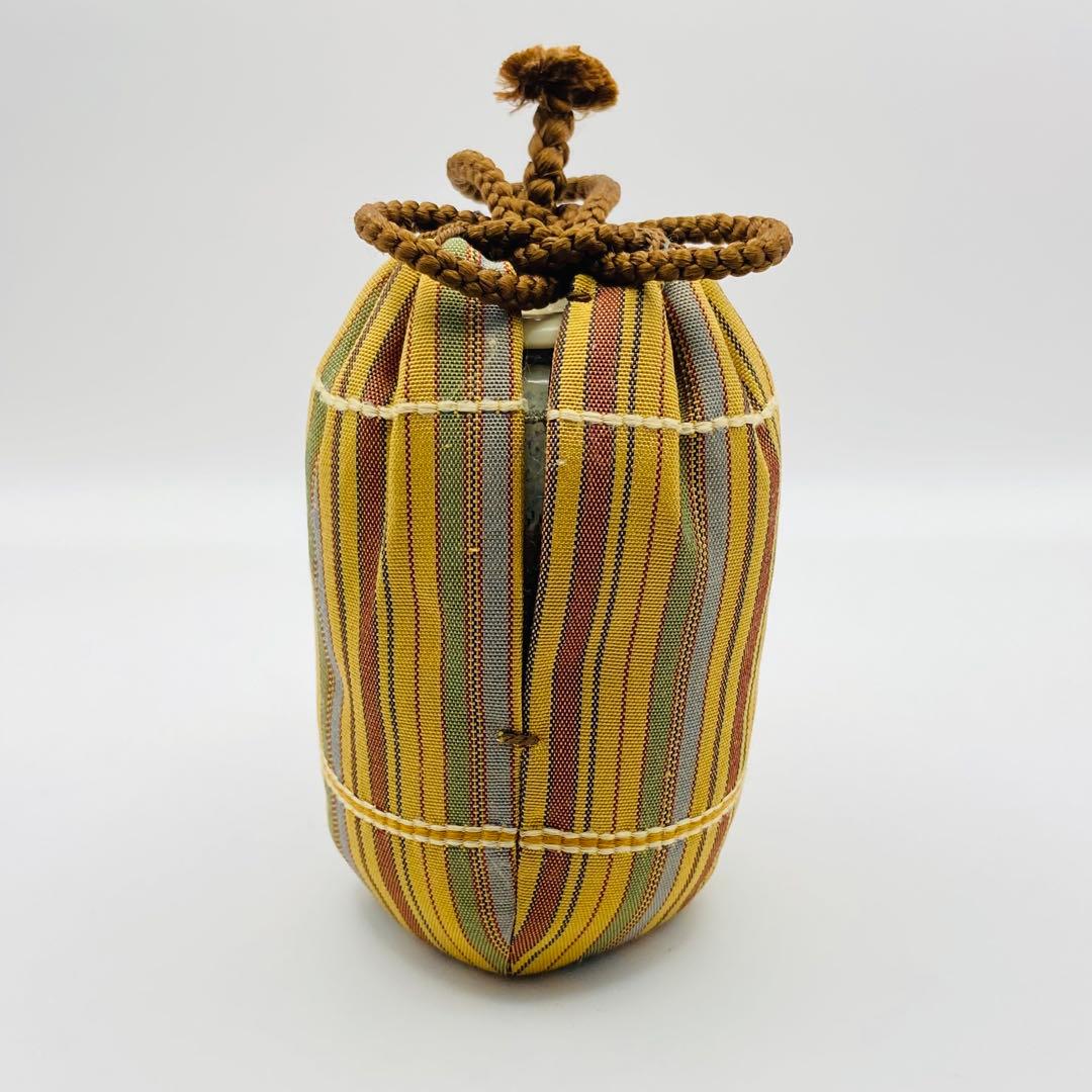 肩衝茶入 唐津焼　峰松義人　共箱入　仕覆:伊藤間道　茶道具　濃茶器　伝統工芸品