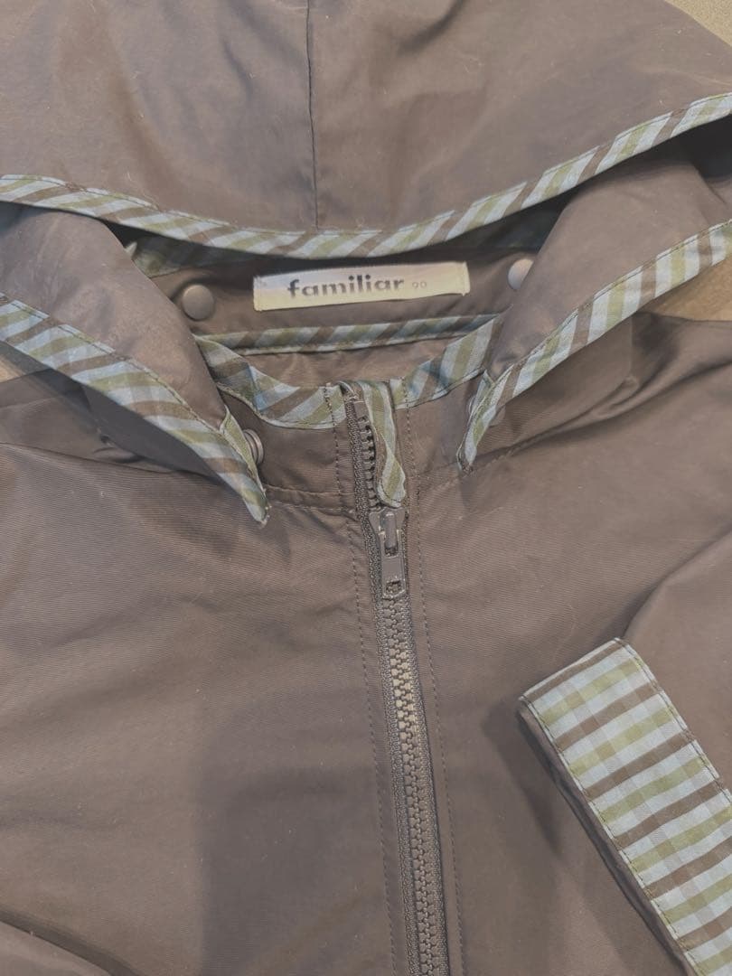 familiar フード付きジャケット 90 ネイビー