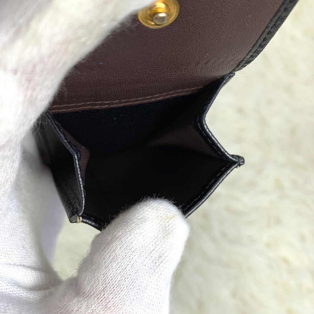 【付属品完備】ロエベ キーケース ケース アナグラム ロゴ レザー 黒 茶