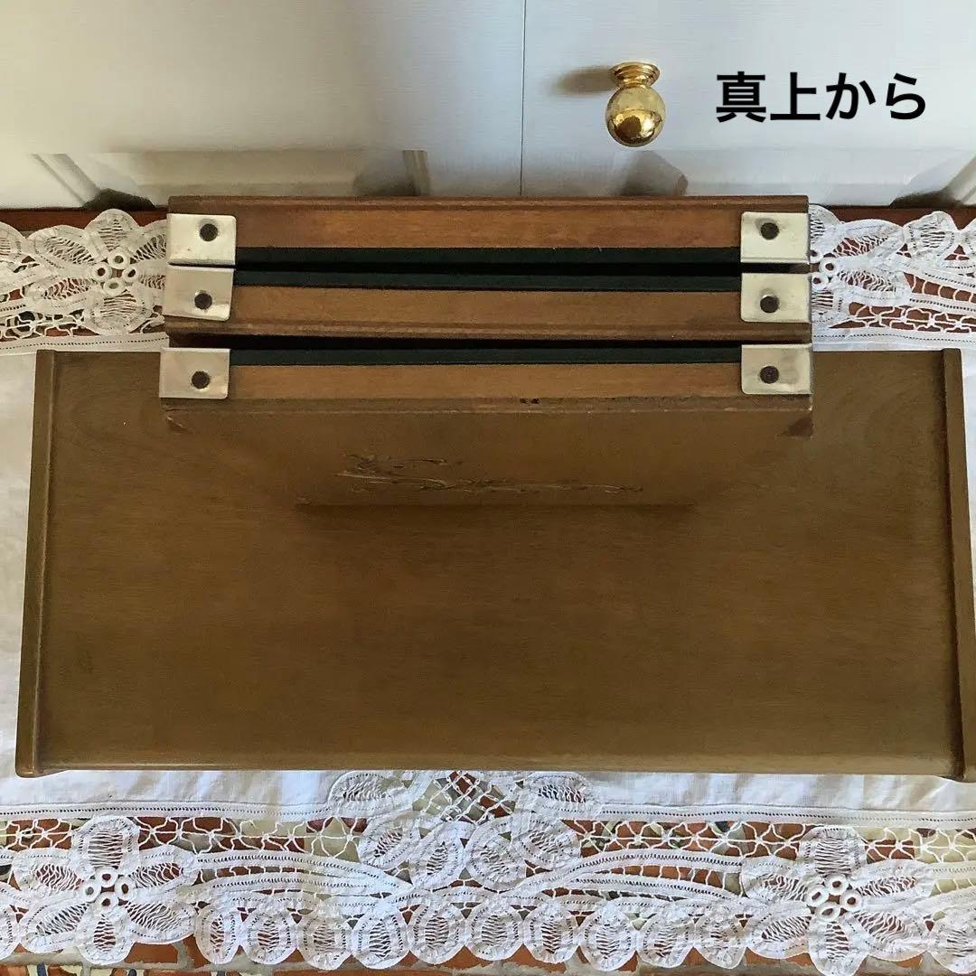 昭和レトロ　 引き出し付き三面鏡　卓上小型鏡台　姫鏡台