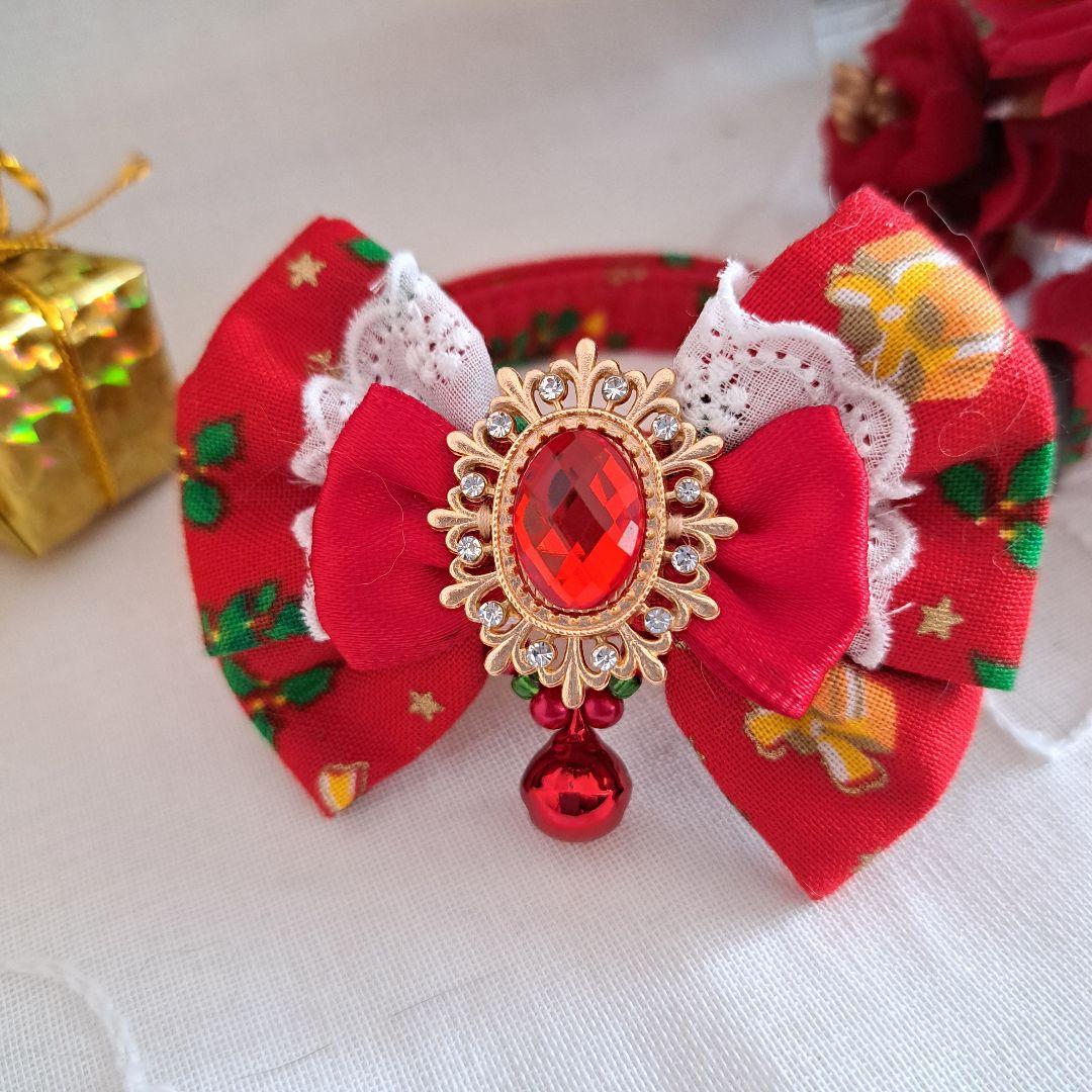 クリスマスシリーズ(赤プレゼントBox)わんちゃん猫ちゃん用首輪