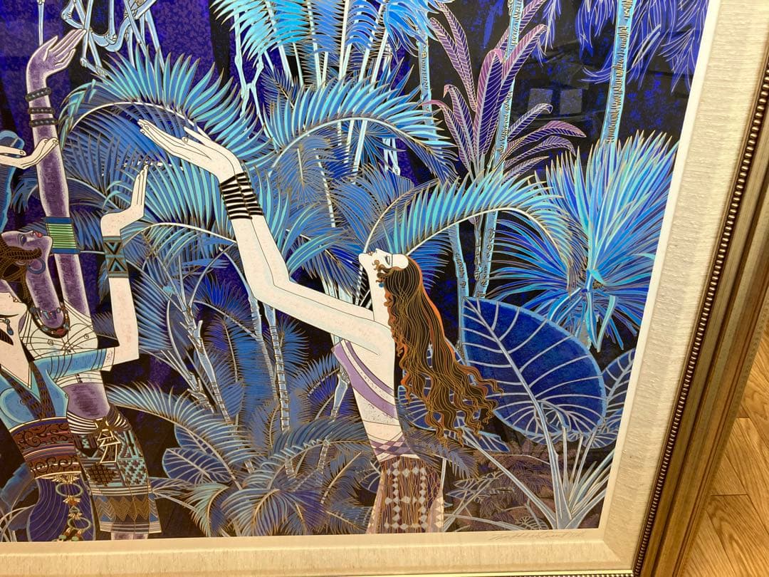 「人と自然」　ティン＝シャオ＝クァン（丁紹光）　シルクスクリーン