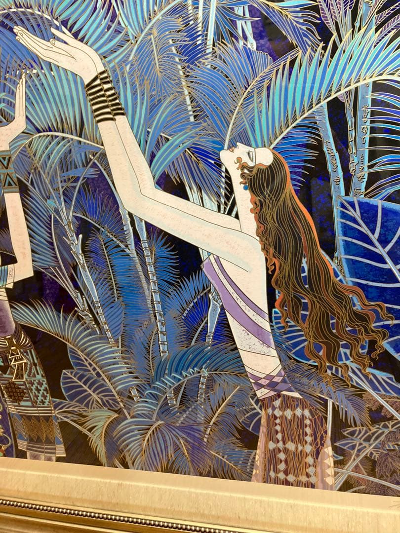 「人と自然」　ティン＝シャオ＝クァン（丁紹光）　シルクスクリーン