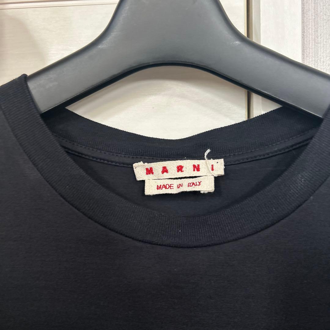 MARNI マルニ ハンドステッチ ボックスロゴ Tシャツ