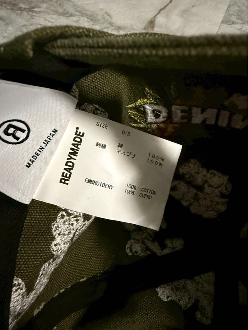 ひ*ゅ様 READYMADE DENIM TEARS 花柄刺繍キャップ