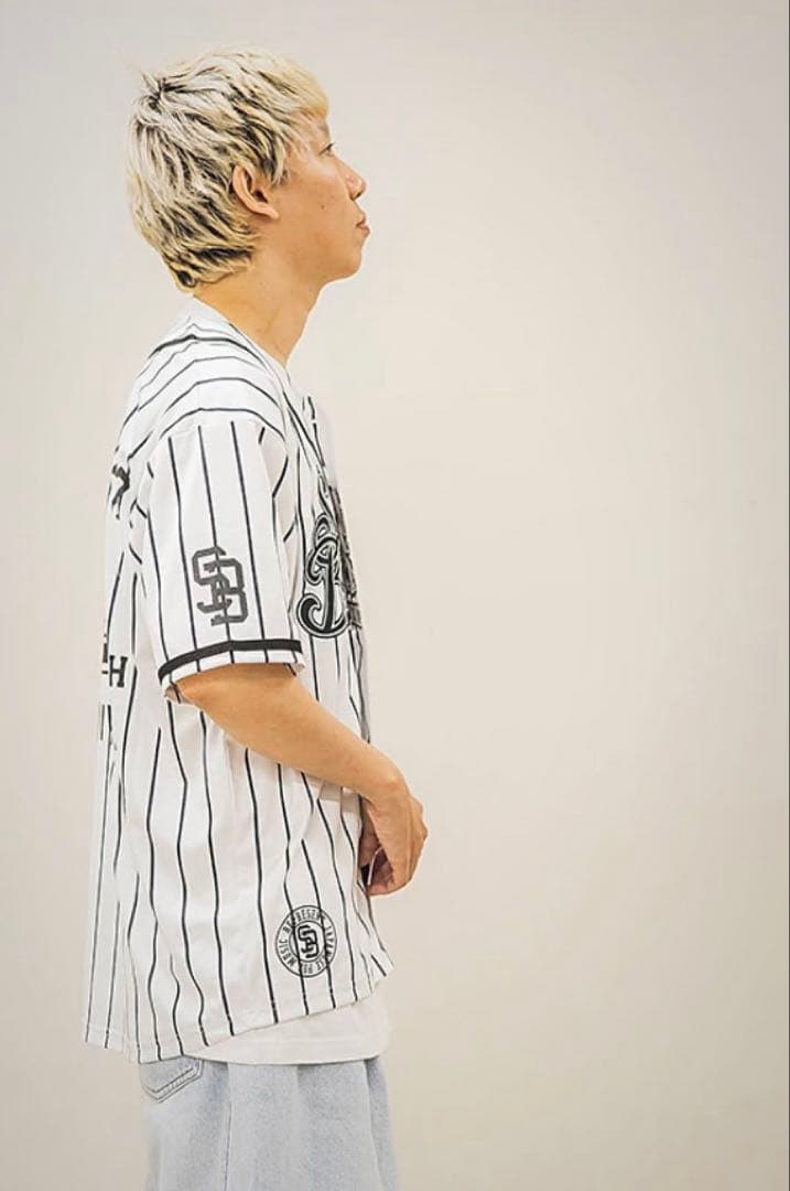 SUPER BEAVER ベースボールシャツ ストライプ Lサイズ